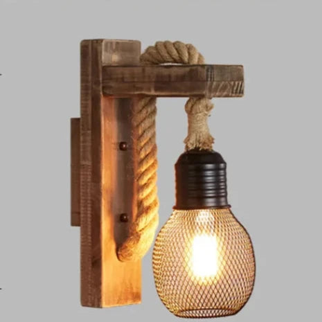Applique murale vintage en Bois est un accessoire idéal d'éclairage