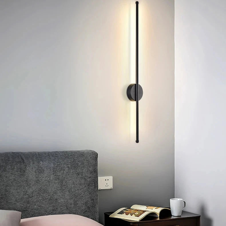 Applique murale droite LED noire