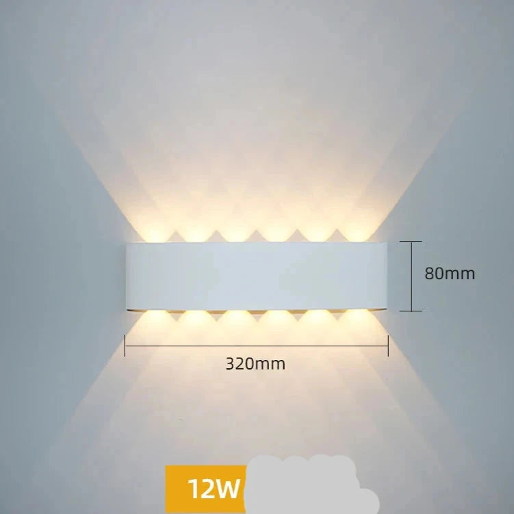 Applique murale extérieur pour terrasse blanc allumé