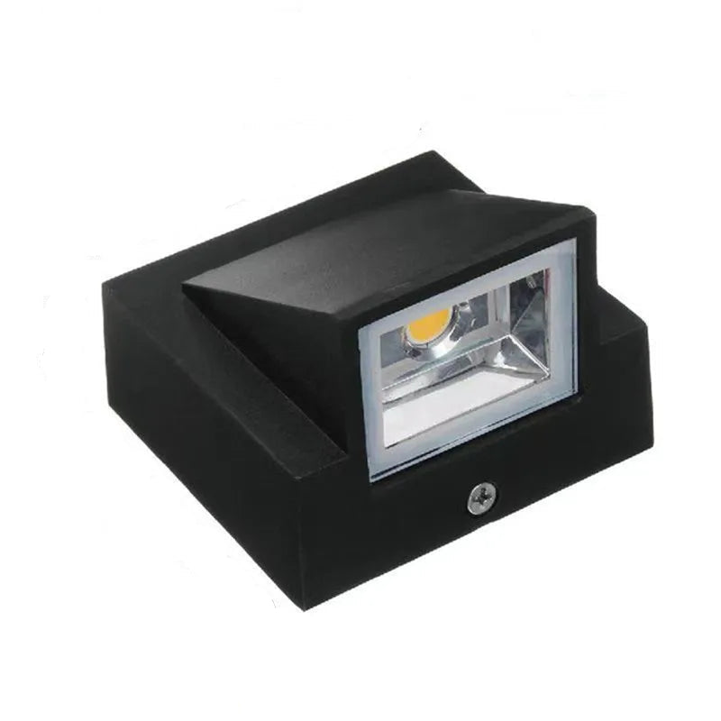 Applique murale extérieur pour terrasse carrée noir