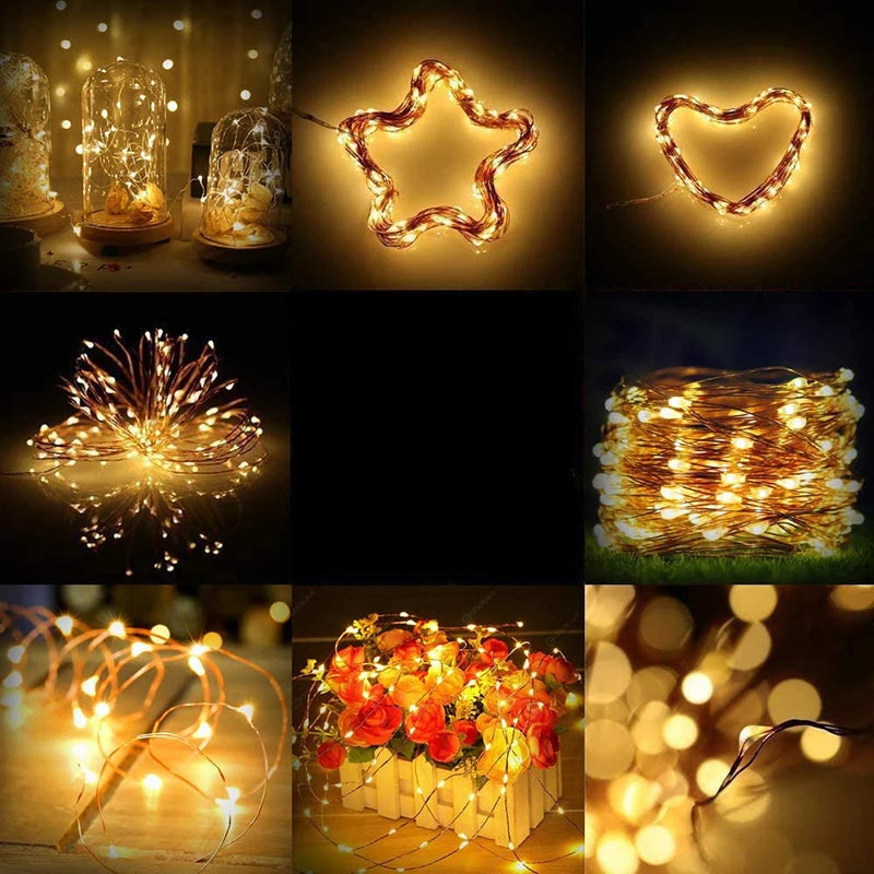 Guirlande lumineuse extérieur féerique dans différente décoration