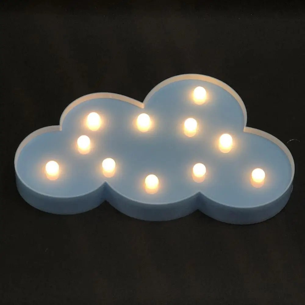 Lampe led 3D nuage bleu