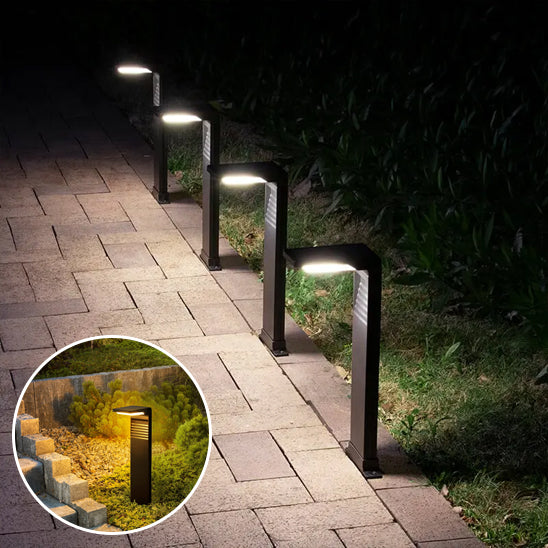 Lampe solaire extérieur Design la nuit allumé