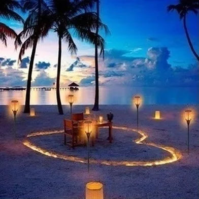 Lanterne solaire extérieur sur une plage