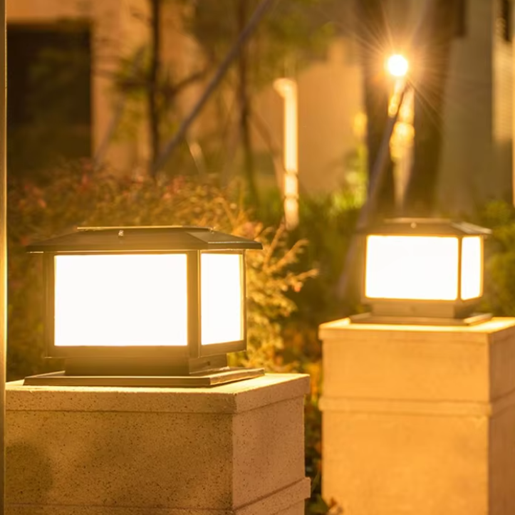 Lampe solaire extérieur lumière chaude la nuit