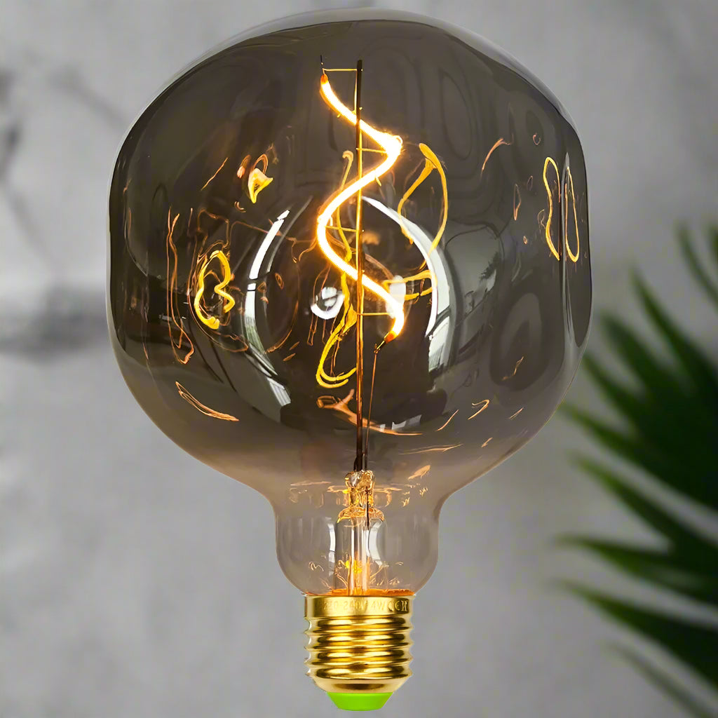 Ampoule LED Edison Vintage allumé grise 