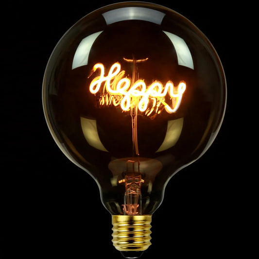 Ampoule LED décorative allumée