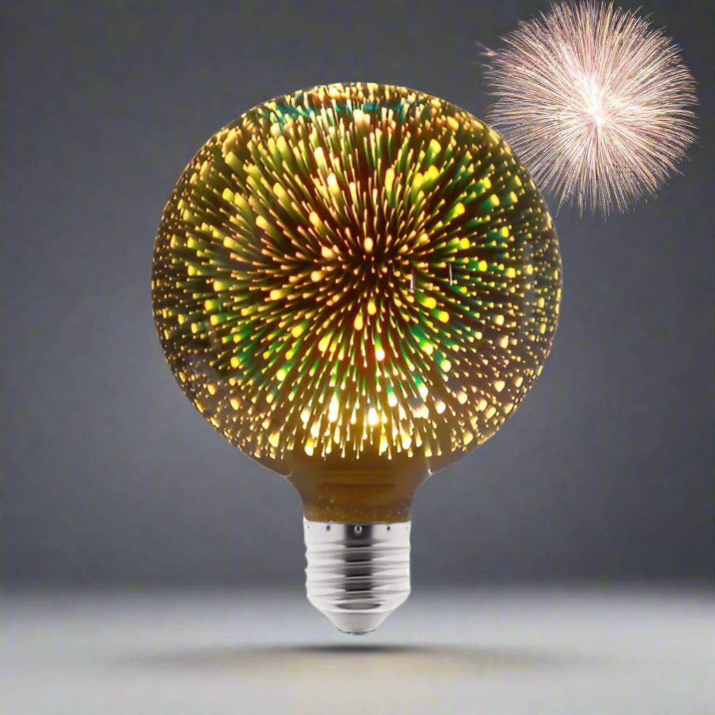 ampoule LED effet feu d'artifice 3D grande taille 