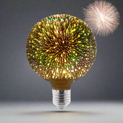 ampoule LED effet feu d'artifice 3D grande taille 