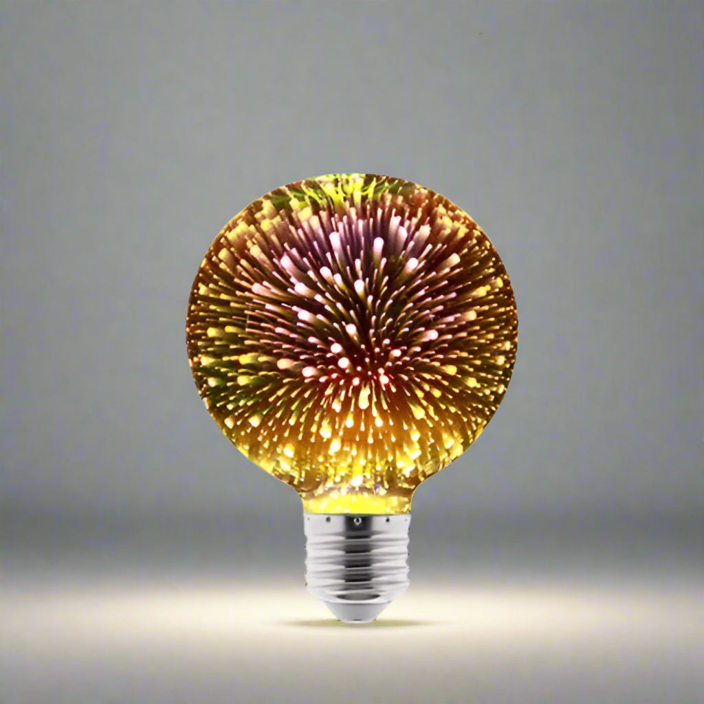 Ampoule LED effet feu d'artifice taille moyenne 