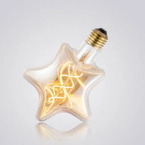Ampoule led étoilée enroulée allumée 
