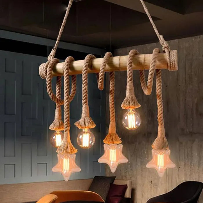  Ampoule led étoile sur un lustre 