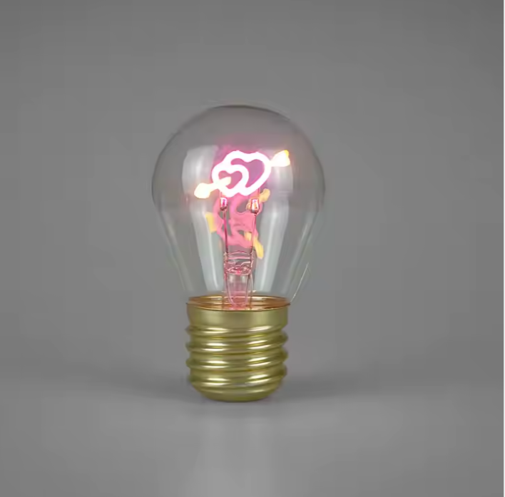  Ampoule led rechargeable cœur rose 