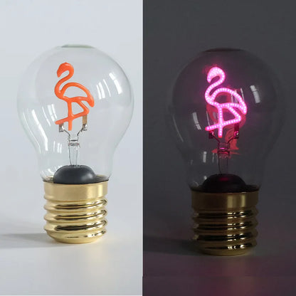  Ampoule led rechargeable flamant allumé et éteint 