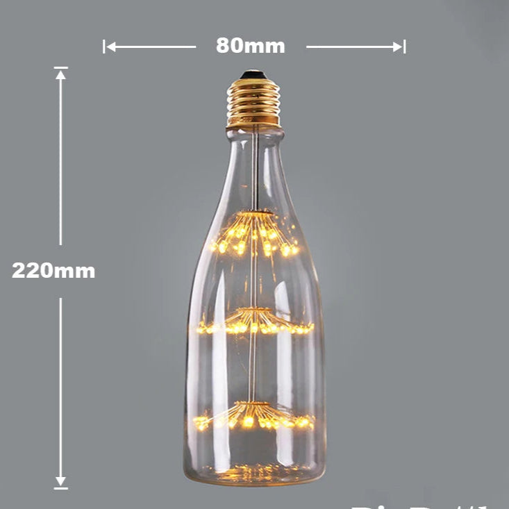  Ampoule vintage feu d'artifice bouteille 