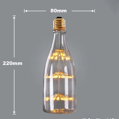  Ampoule vintage feu d'artifice bouteille 