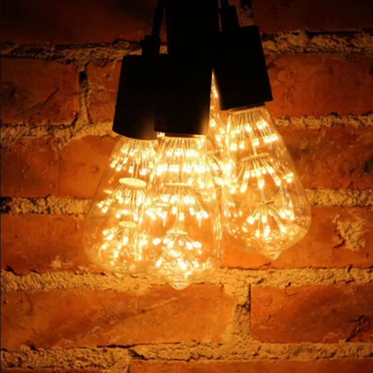  Ampoule vintage feu d'artifice goute 
