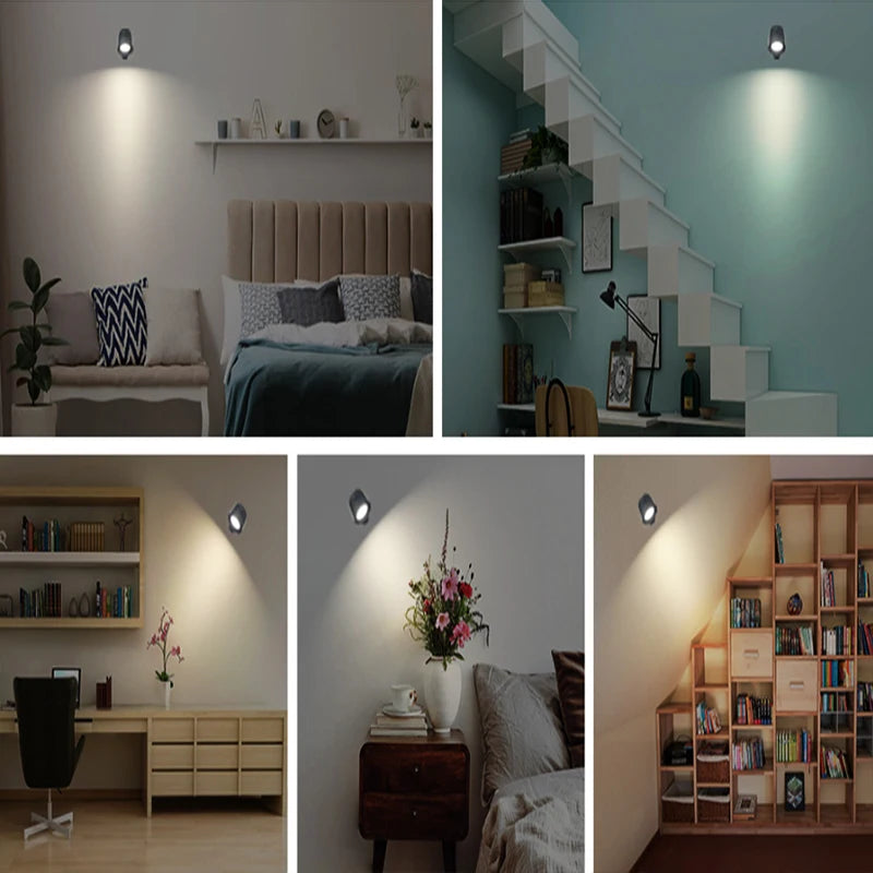 Applique murale LED rechargeable dans un bureau et chambre 