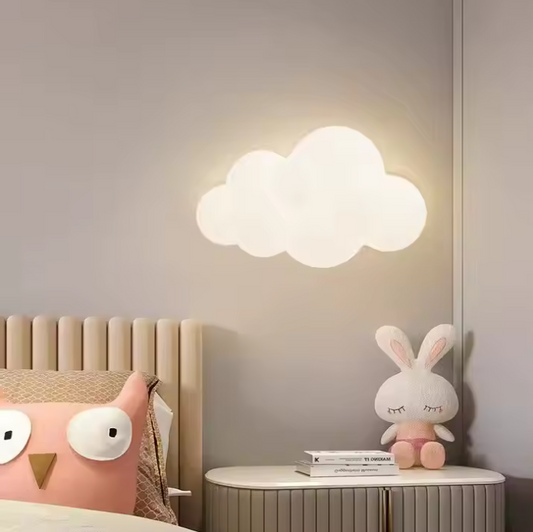  Applique murale chambre nuage blanc et un lapin et un livre 