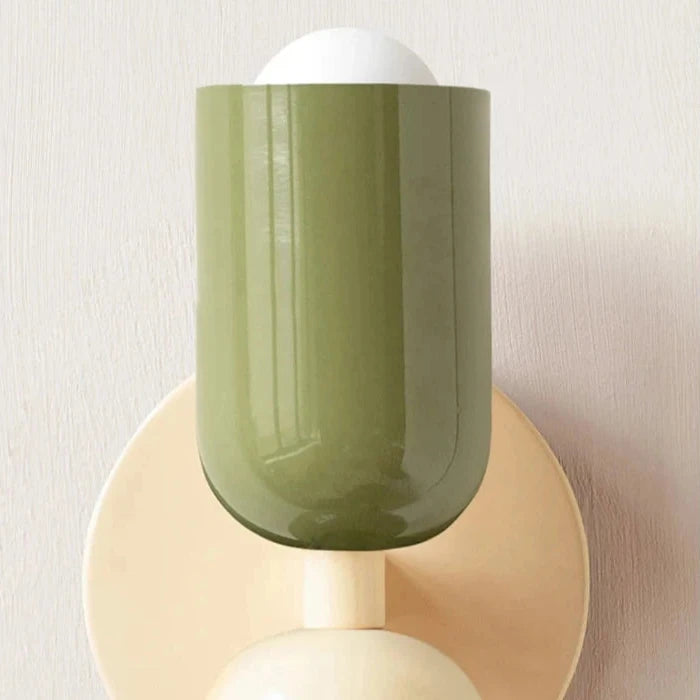 Applique murale design scandinave partie supérieur verte 