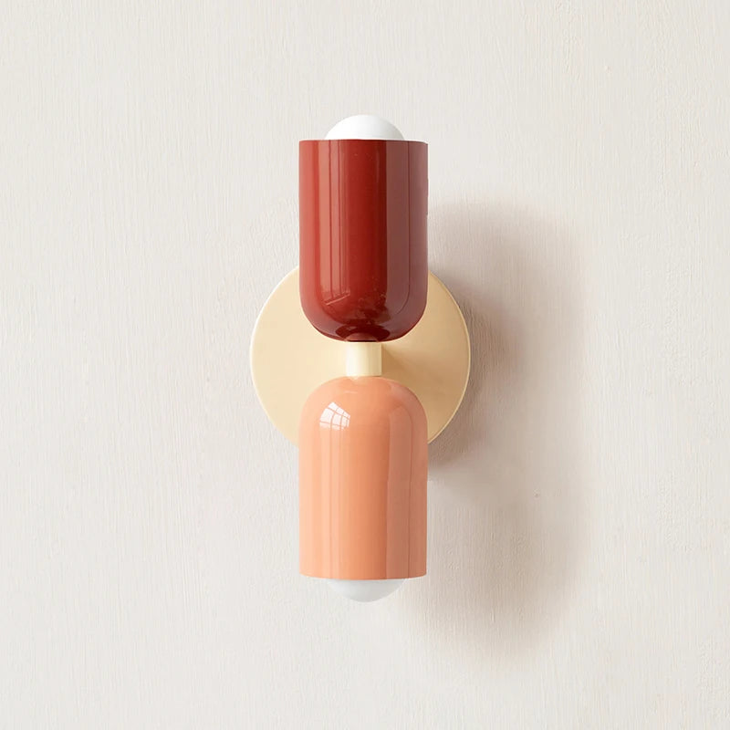  Applique murale design scandinave rouge et beige 