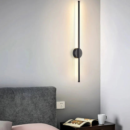 Applique murale droite LED noire 