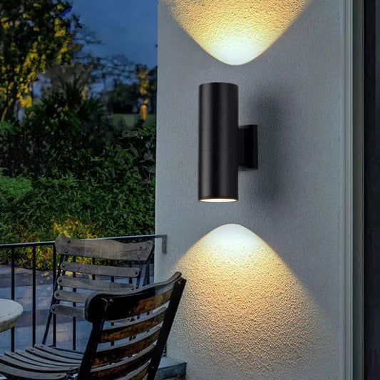 Applique murale extérieur|moderne minimaliste double faisceaux sur mur