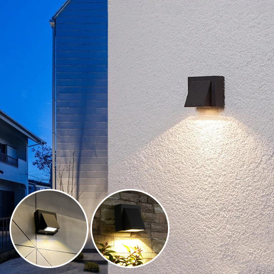 Applique murale extérieur pour terrasse carrée sur façade 