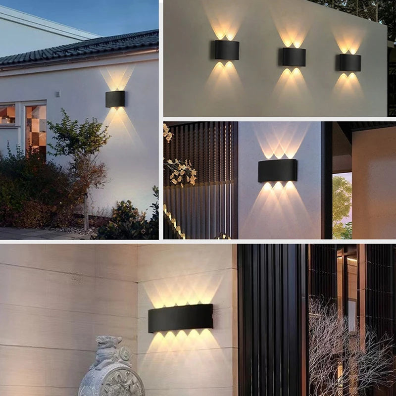 Applique murale extérieur pour terrasse double éclairage sur mur   
