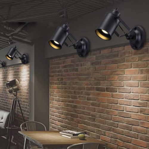 Applique murale industriel vintage dans un restaurant 