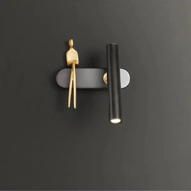 Applique murale LED Art de Mur gauche couleur noire 
