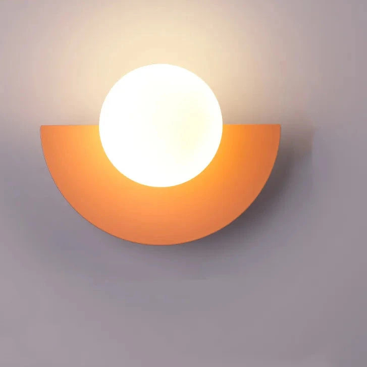 Applique murale led demi-lune jaune 