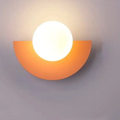 Applique murale led demi-lune jaune 