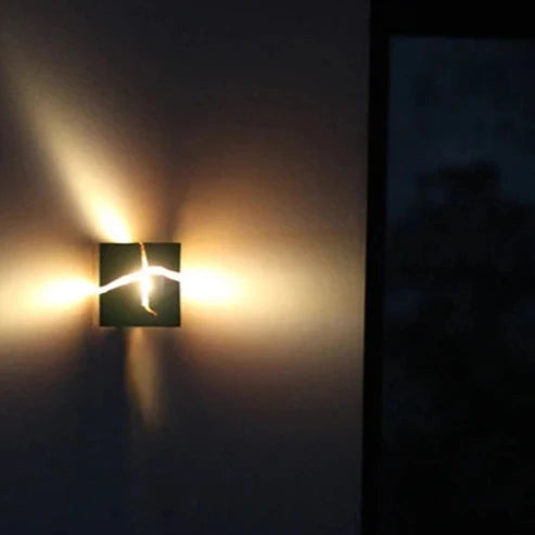 Applique murale led la nuit allumée