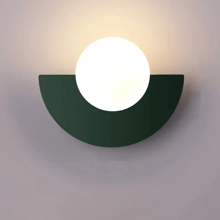  Applique murale led nordique demi-lune verte 