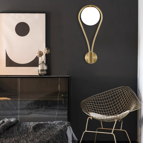 Applique murale scandinave goutte d'eau et chaise 