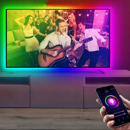 Bande lumineuse led derrière la télévision 