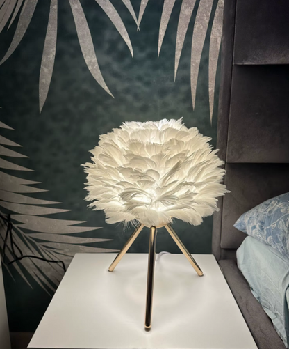 Lampe de chevet | plumes