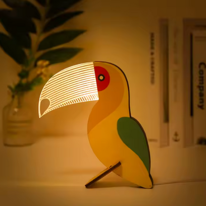 lampe de chevet - en bois
