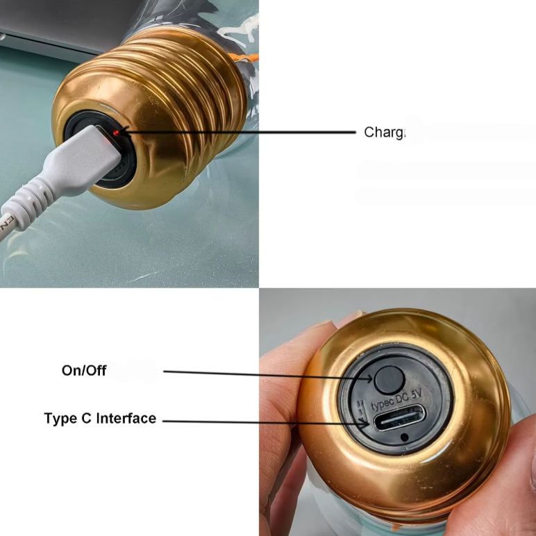  Culot de l'ampoule led rechargeable led rechargeable 