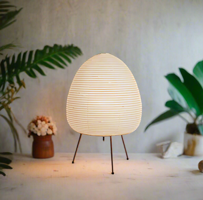 Des plantes et lampe de chevet japonaise Geisha 