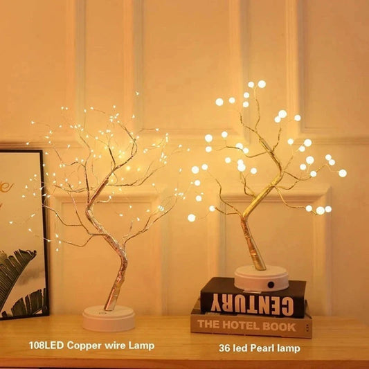 Deux lampe de chevet arbre féerique