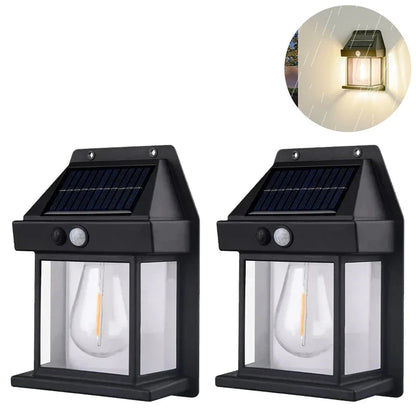 Deux luminaires extérieurs solaire vitrine étanche 