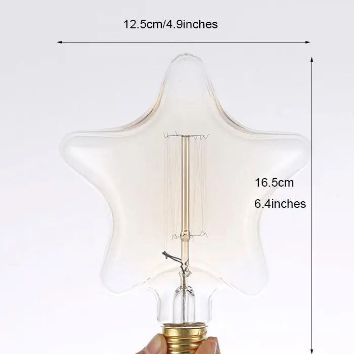 Dimension de la lampe led étoile Edison 