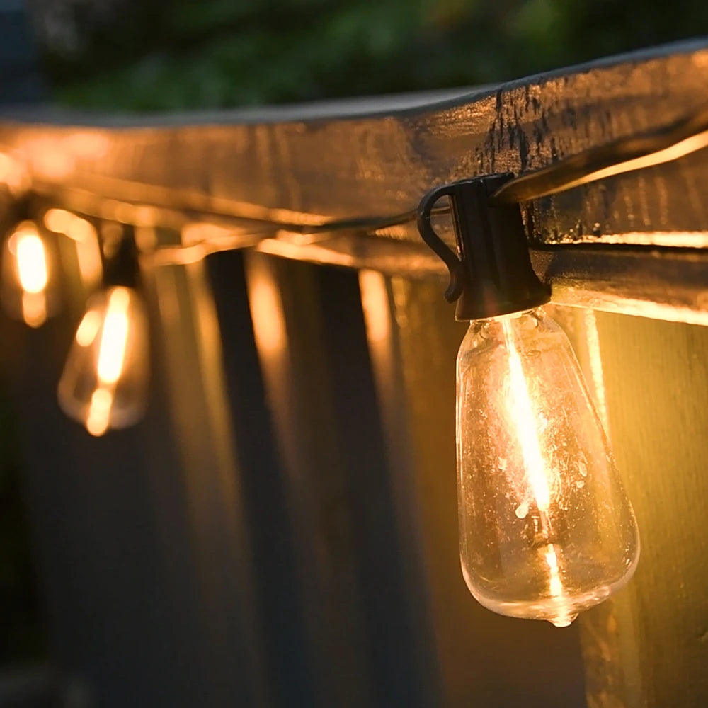 Guirlande exterieur lumineuse sur bordure 