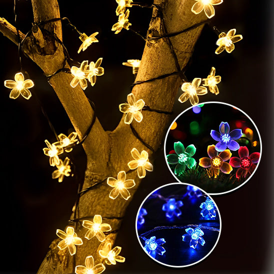 Guirlande lumineuse extérieur LED autour d'un arbre 