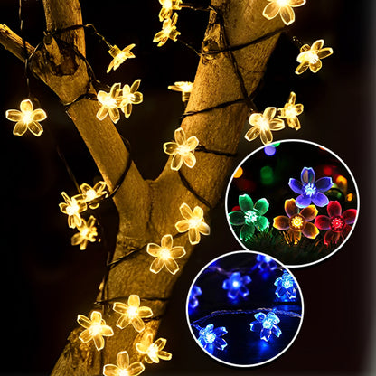 Guirlande lumineuse extérieur LED autour d'un arbre 