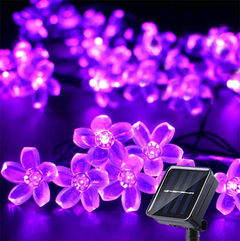 Guirlande lumineuse extérieur  lumière violette 