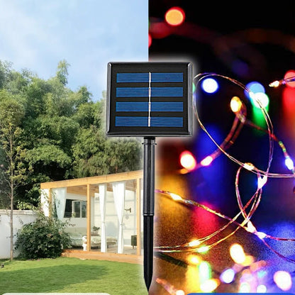 guirlande lumineuse extérieur panneau solaire jour et nuit 
