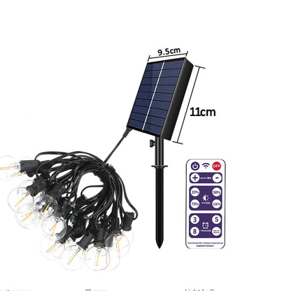 Guirlande lumineuse extérieur télécommande et panneau solaire 